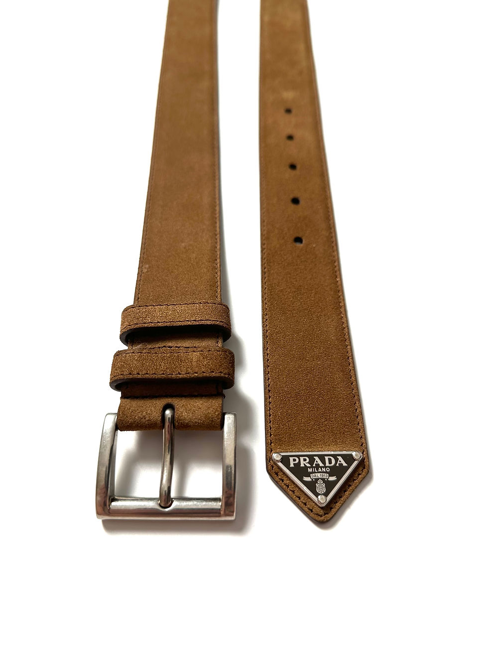 Thumbnail: Logo Plaque Suede Belt