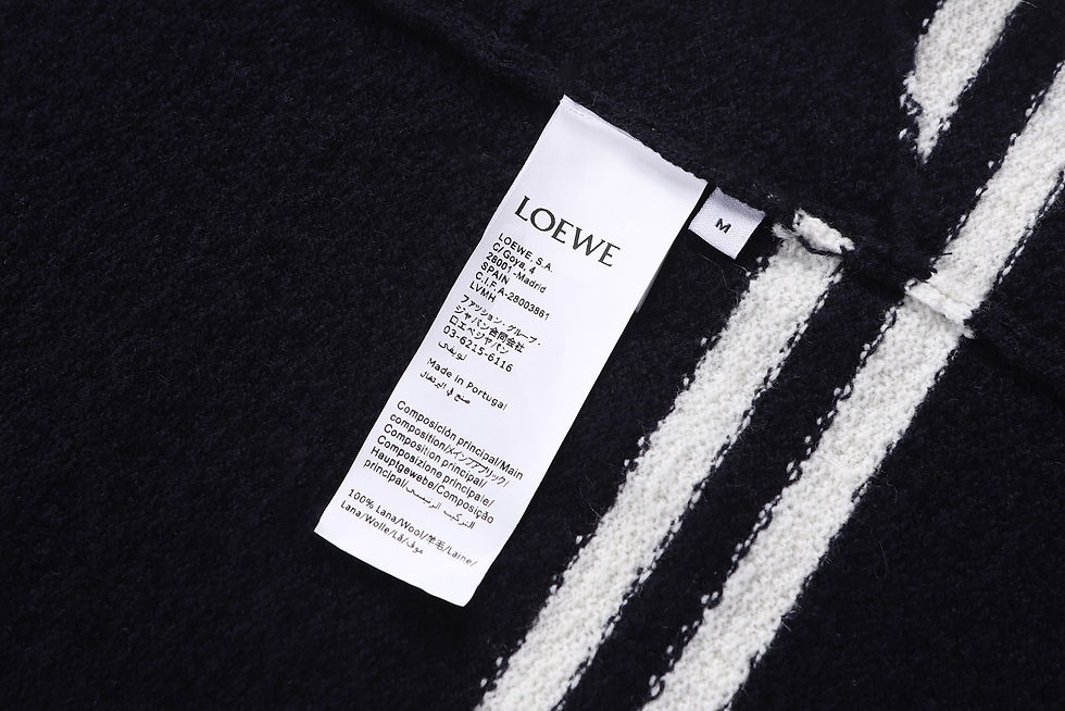 Thumbnail: SS26 Striped Oversized Wool in Black