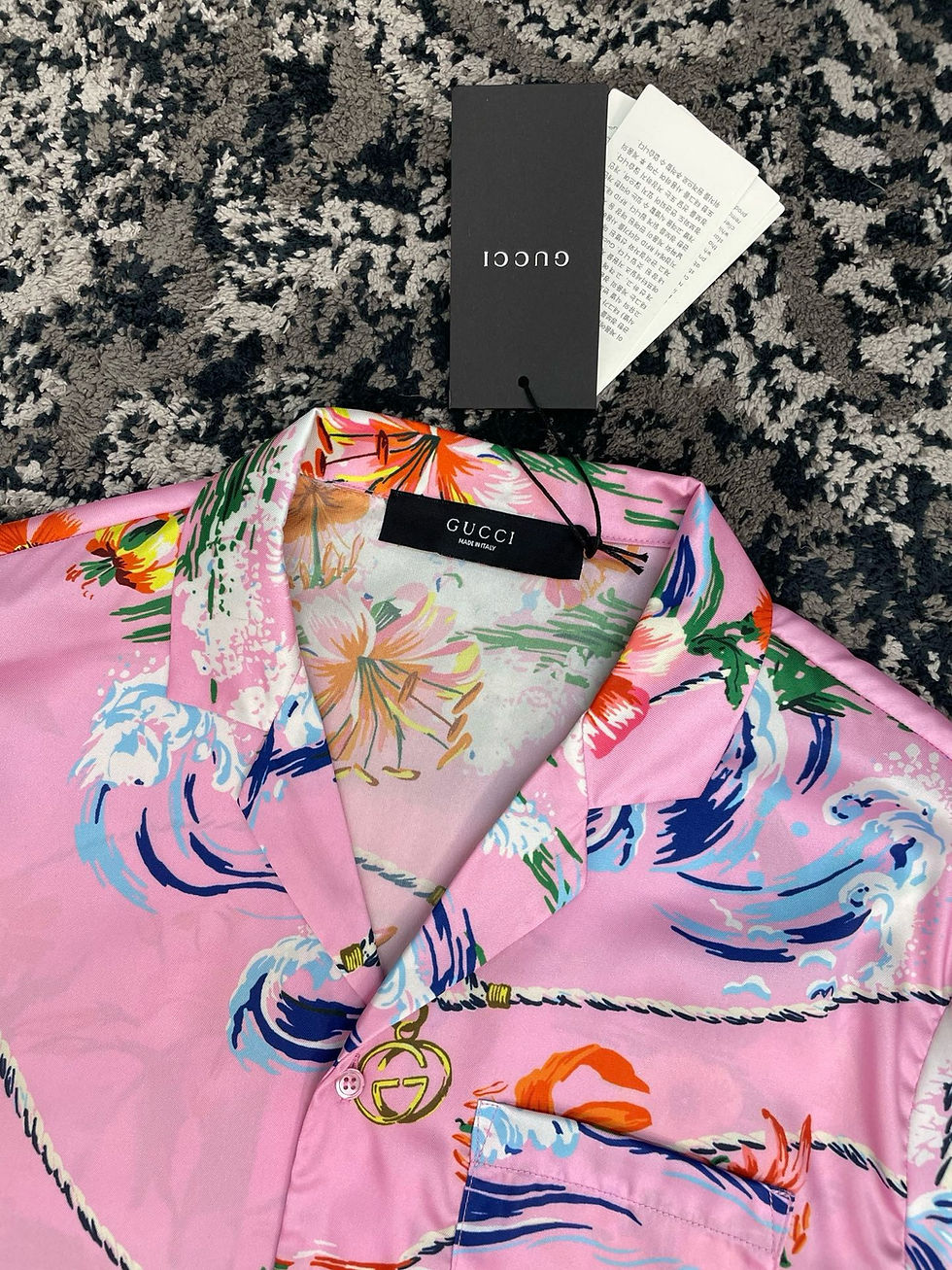 Thumbnail: SS26 Printed Fluid Fabric Shirt in Pink
