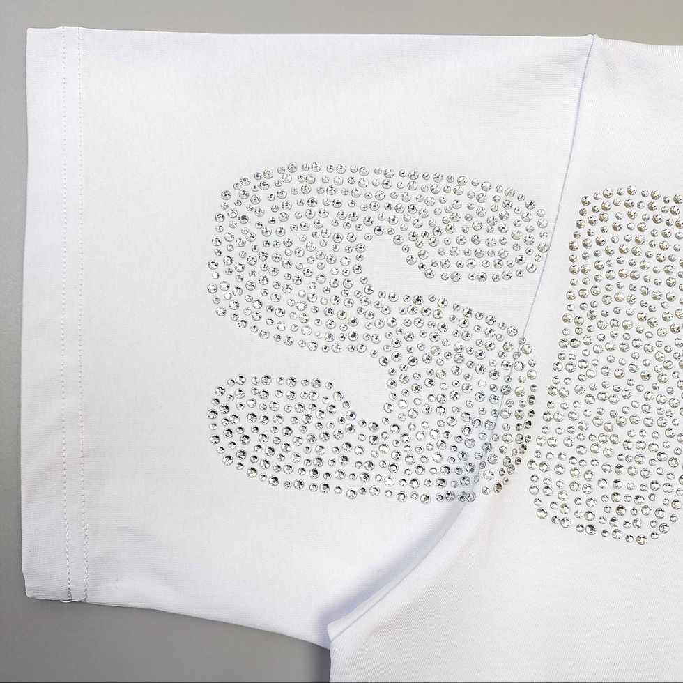 Thumbnail: Sp5der SS26 Rhinestone Silk Tee in White