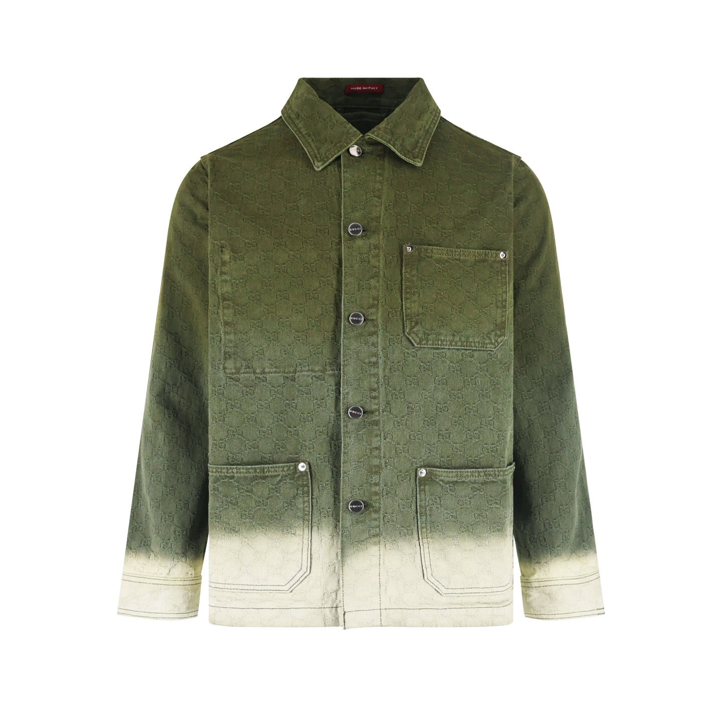 FW25 Bleached GG Cotton Denim Jacquard Shirt