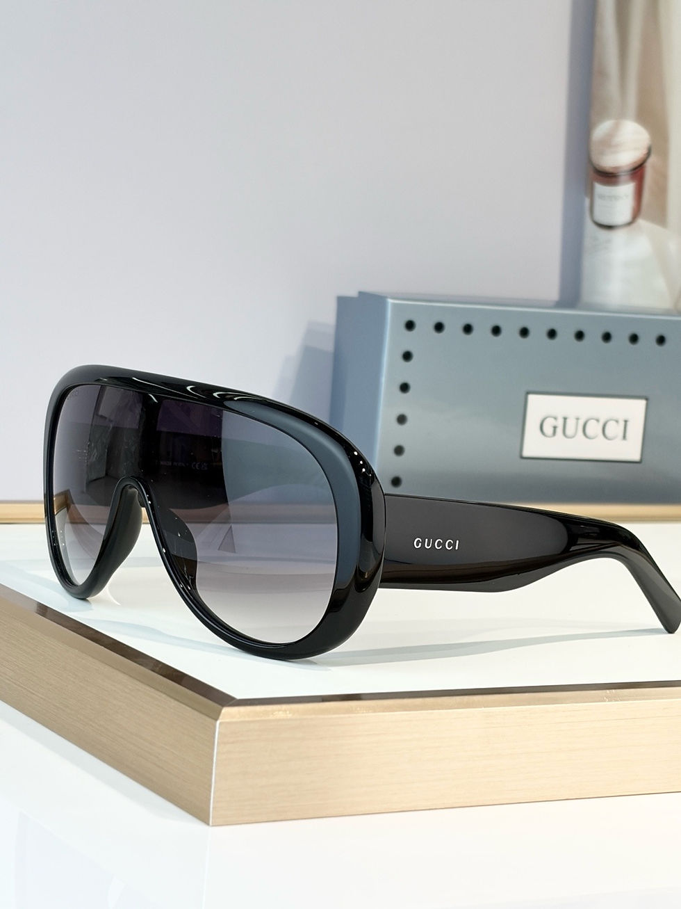 Thumbnail: SS26 Oversized Shield Aviator Sunglasses in 12 Colors