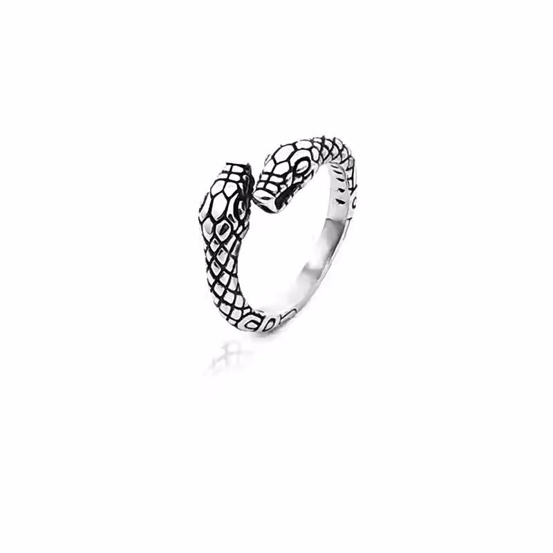Thumbnail: Double Headed Snake Ring in 2 Colors