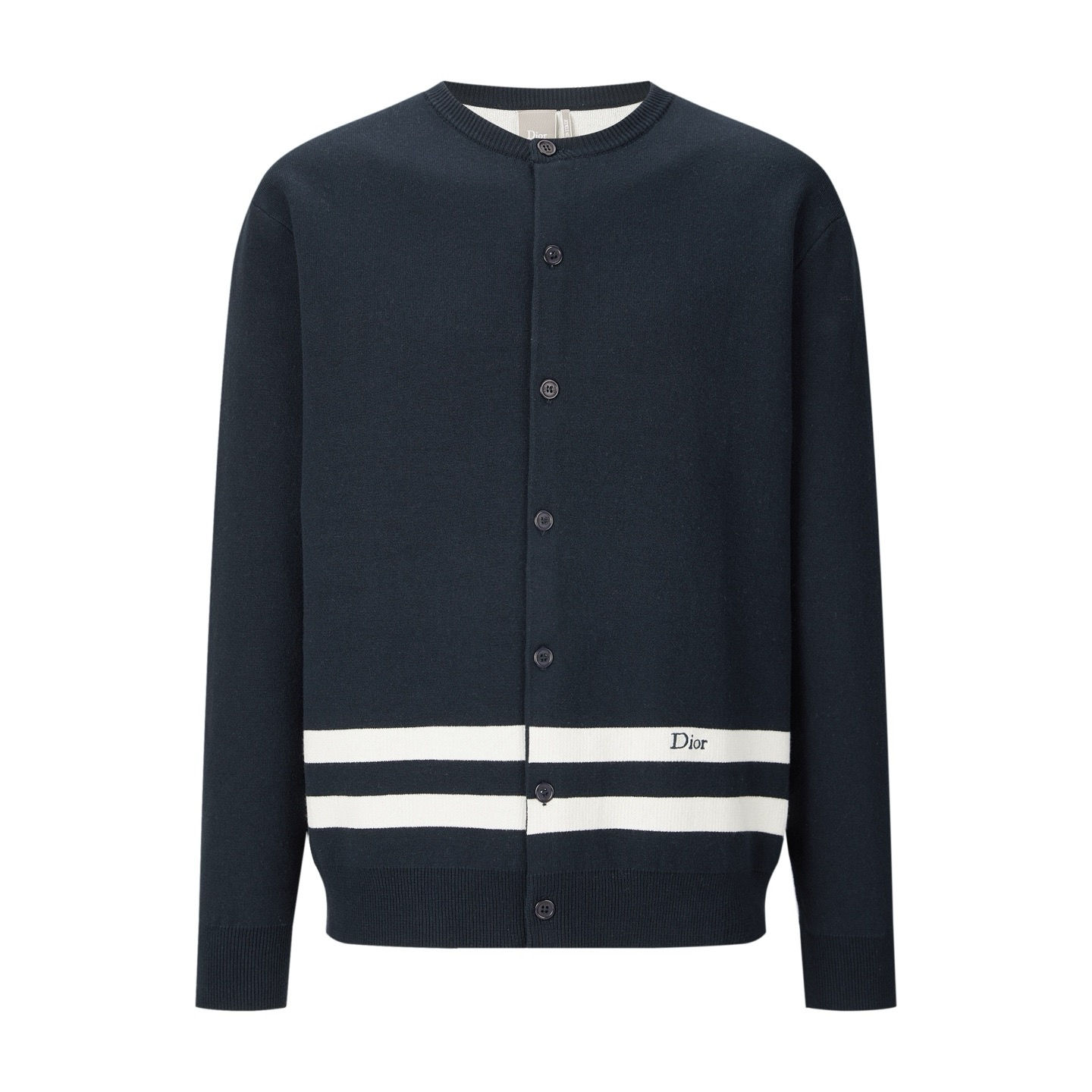 SS26 D-Stripe Jacquard Cardigan
