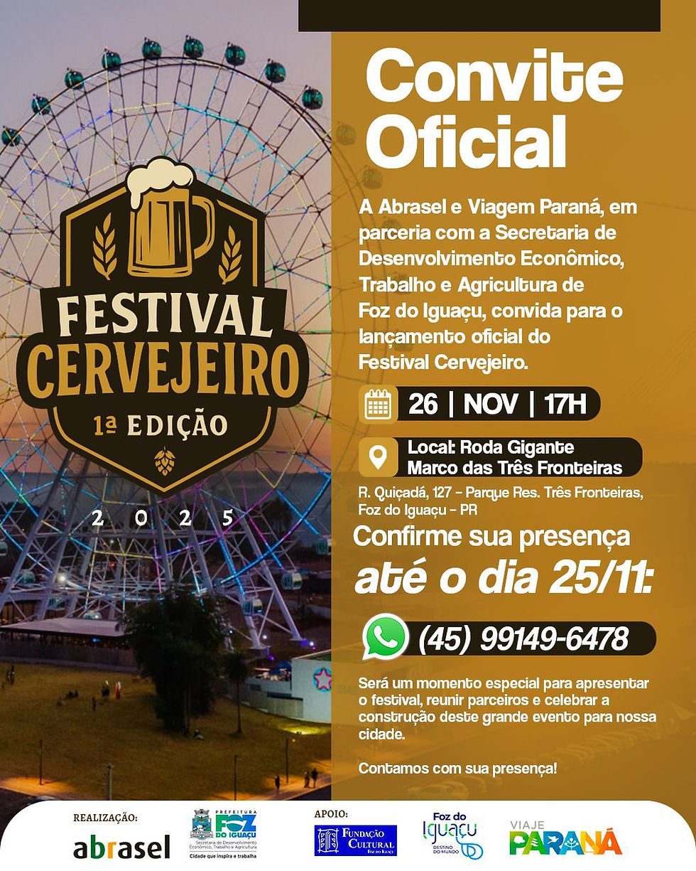 Lançamento Oficial do Festival Cervejeiro em Foz do Iguaçu