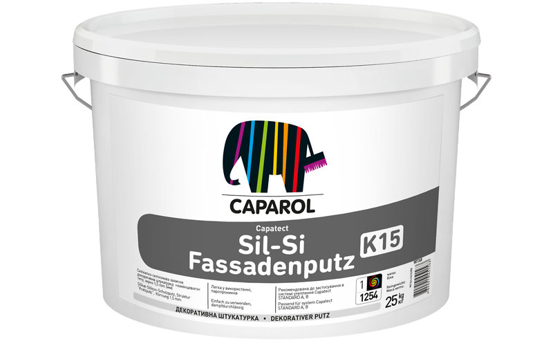 Штукатурка для стін фасадна Caparol Capatect Sil-Si Fassadenputz K15 25 кг