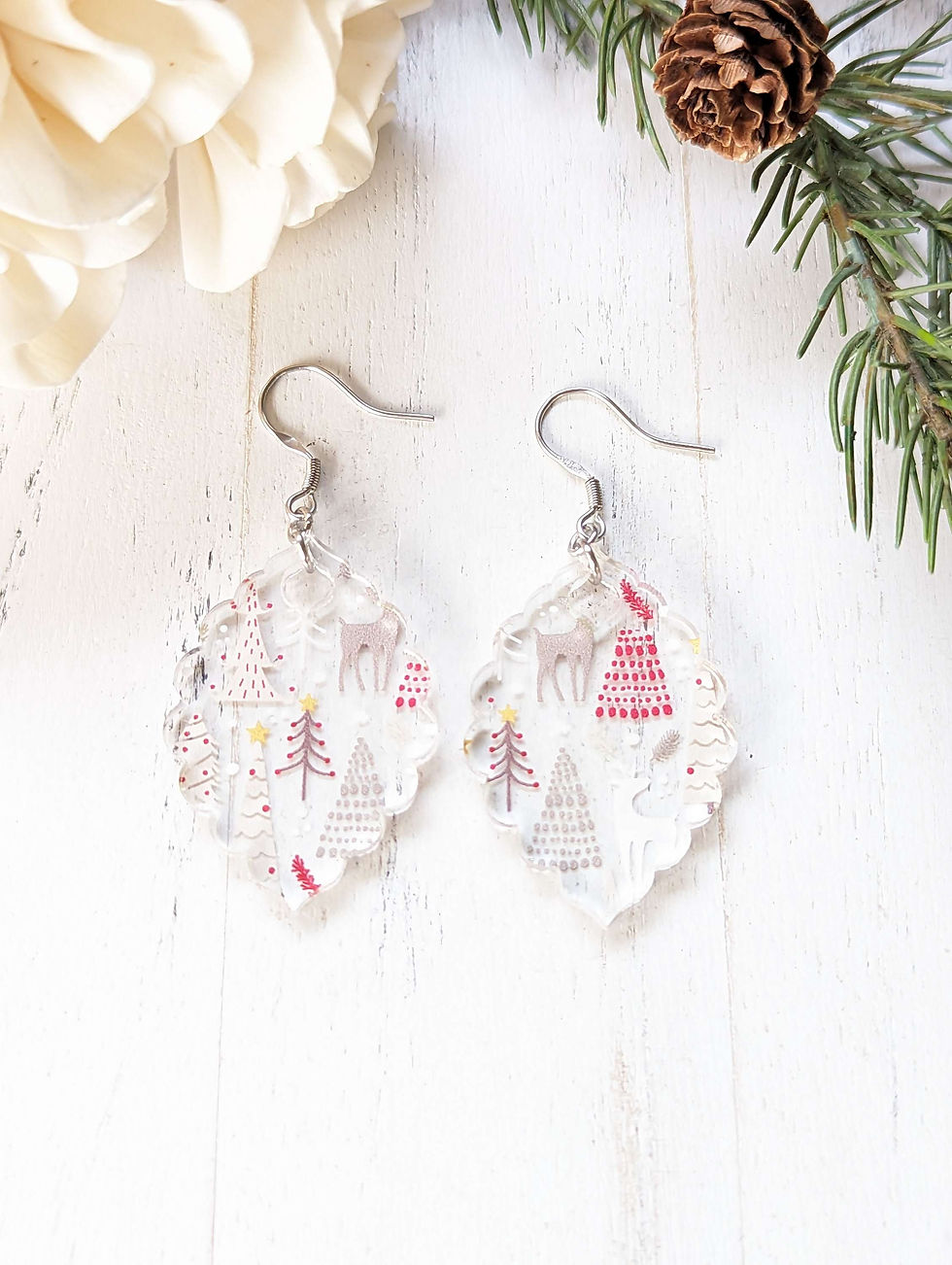 Thumbnail: Christmas Deer wonderland Earrings