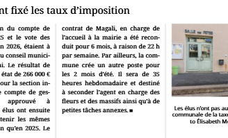 Taux d'imposition 2026