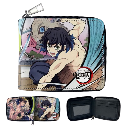 Demon Slayer character Inosuke wallet with visible text and design features.