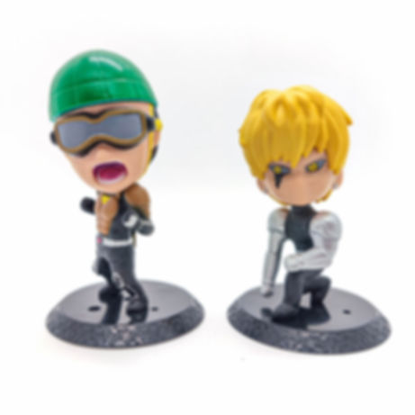 One Punch Man Mini Figure Set Mumen Rider and Genos