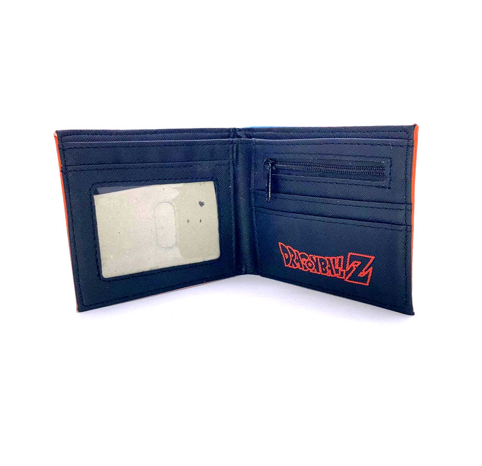 Thumbnail: Dragon Ball Z wallet open, with card slot and Dragon Ball Z logo.
