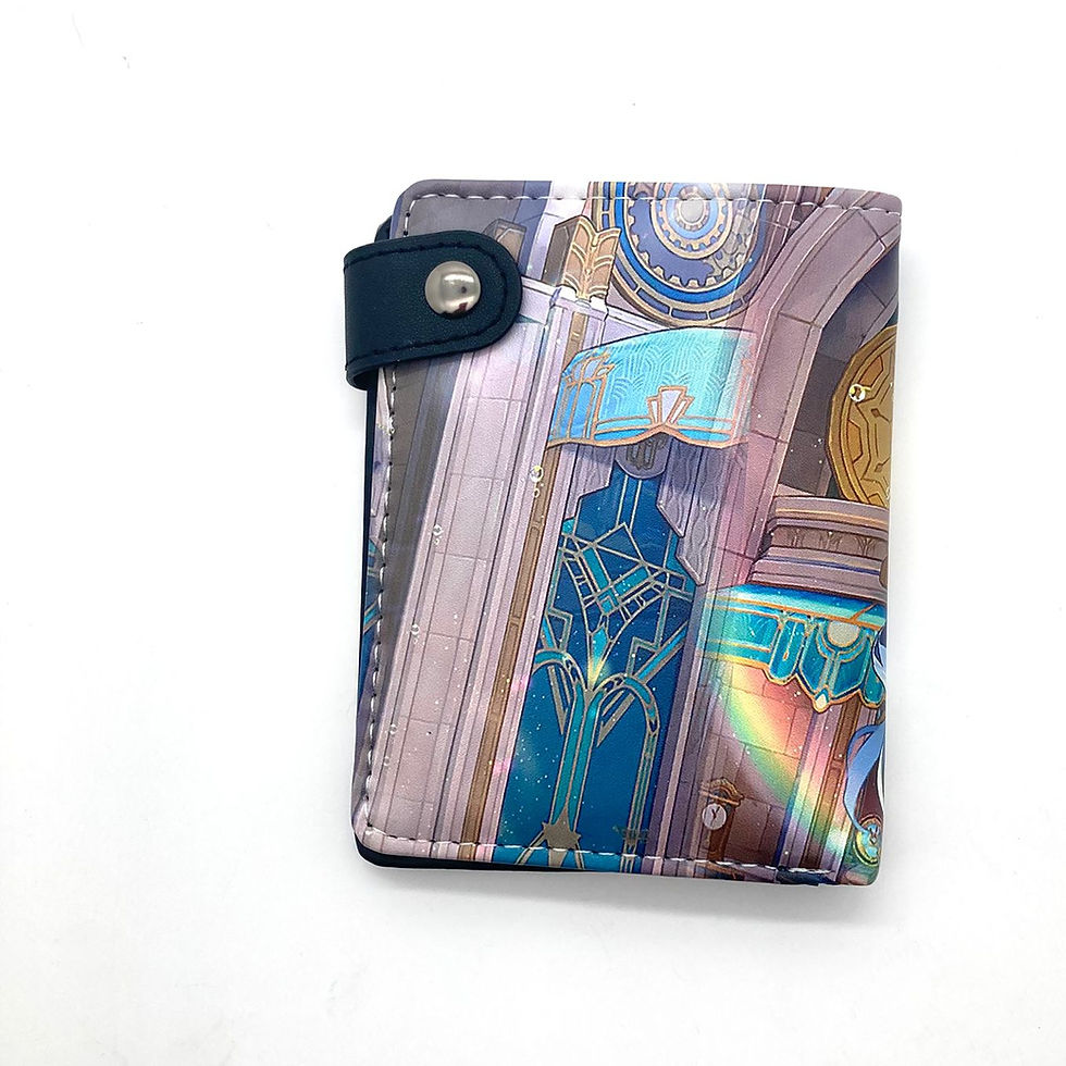 Thumbnail: Decorative wallet with intricate design. Features blue and rainbow colors. Rebel Yell Online