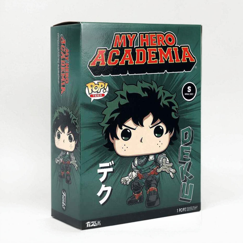 My Hero Academia Funko Pop Deku figure in box featuring character art
