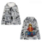 One Piece manga hoodie front and back view with Luffy character design.