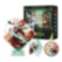 Thumbnail: Genshin Impact merchandise set, featuring characters and text on packaging and items.