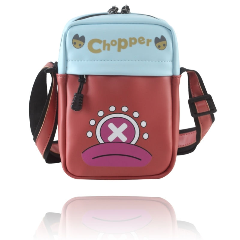 One Piece crossbody bag featuring Chopper with the word Chopper on it.