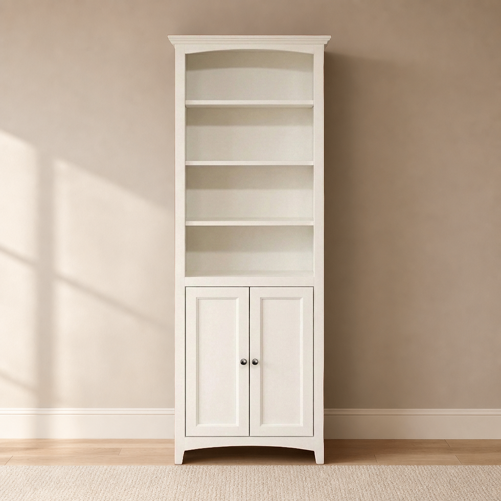 Thumbnail: McKenzie 24"W x 72"H Alder Bookcase with Doors