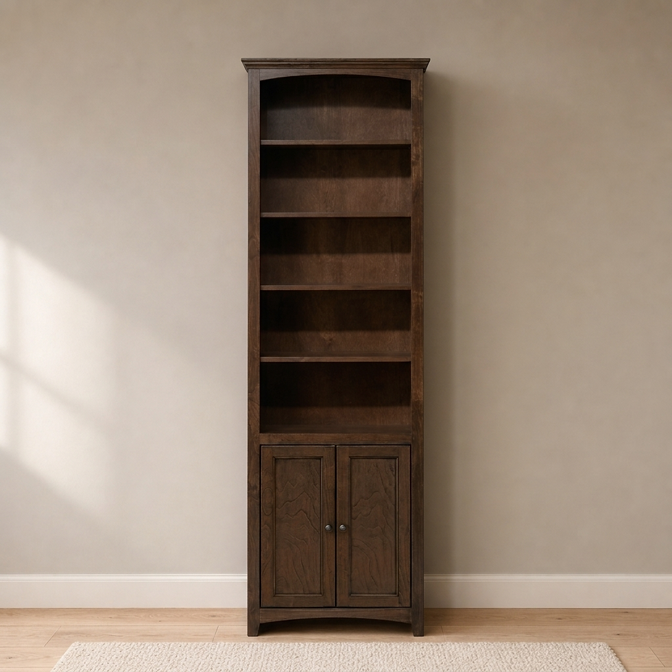 Thumbnail: McKenzie 24"W x 84"H Alder Bookcase with Doors