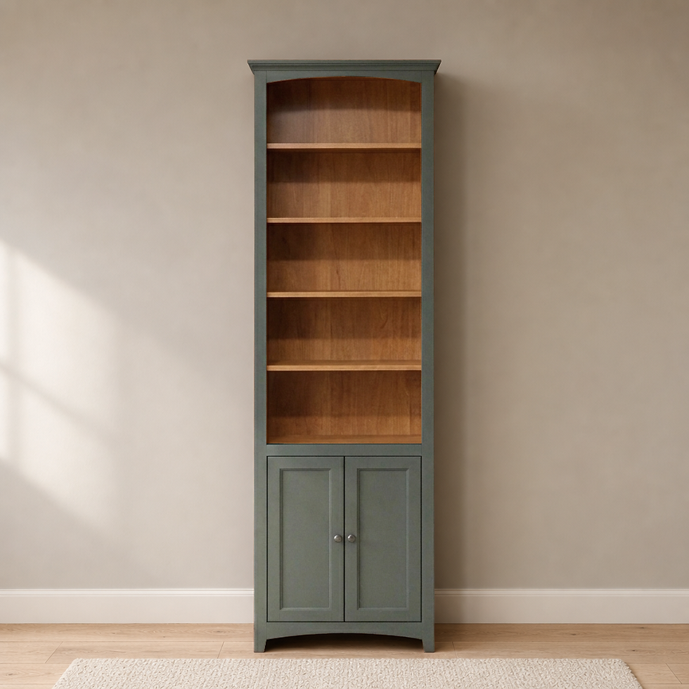 Thumbnail: McKenzie 24"W x 84"H Alder Bookcase with Doors