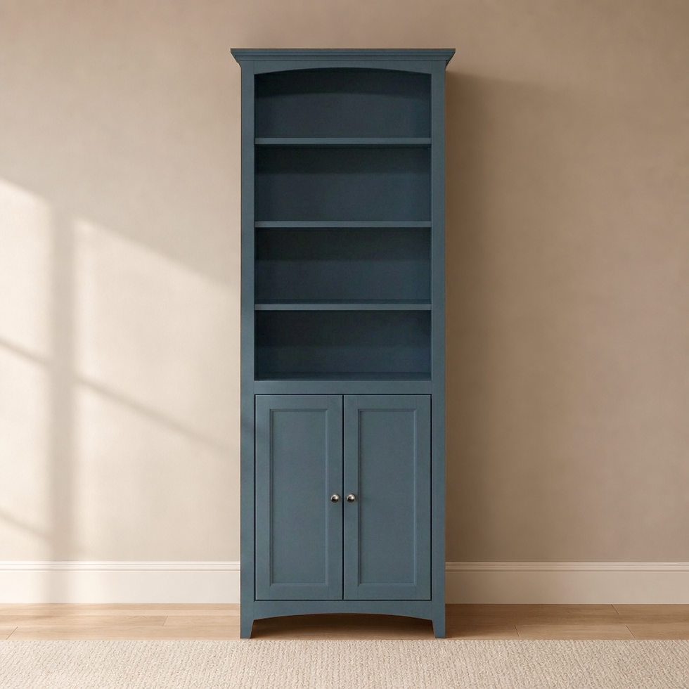 Thumbnail: McKenzie 24"W x 72"H Alder Bookcase with Doors