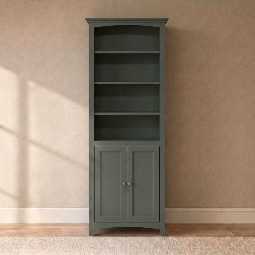 Thumbnail: McKenzie 24"W x 72"H Alder Bookcase with Doors