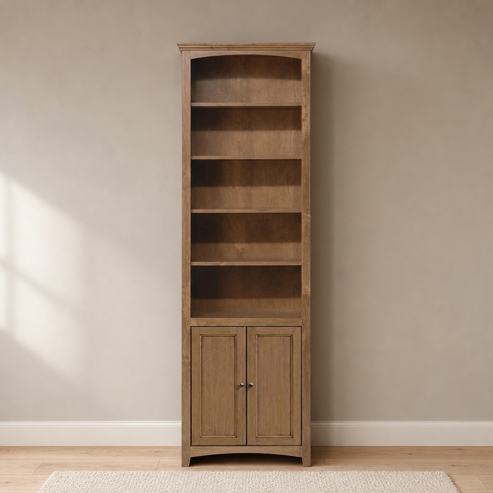 Thumbnail: McKenzie 24"W x 84"H Alder Bookcase with Doors