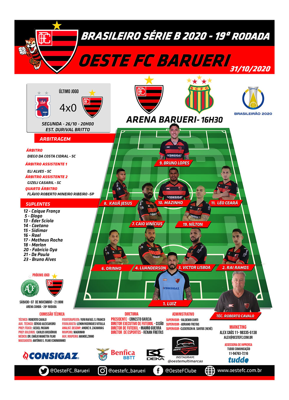 ESCALAÇAÌO_SEÌRIE_B_31-10-2020_OESTE