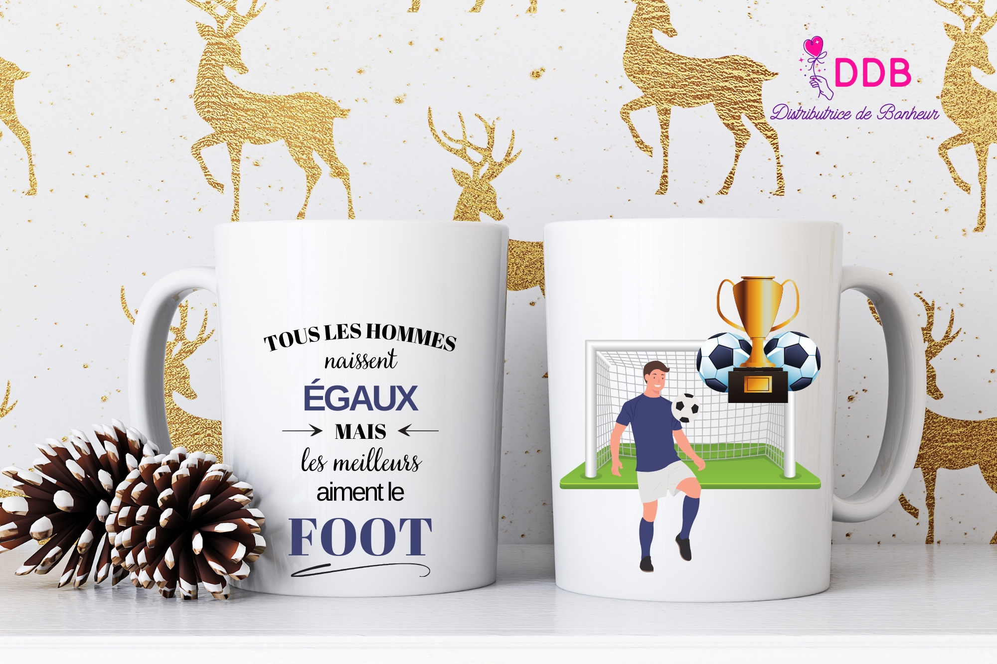 Mug en céramique personnalisé football