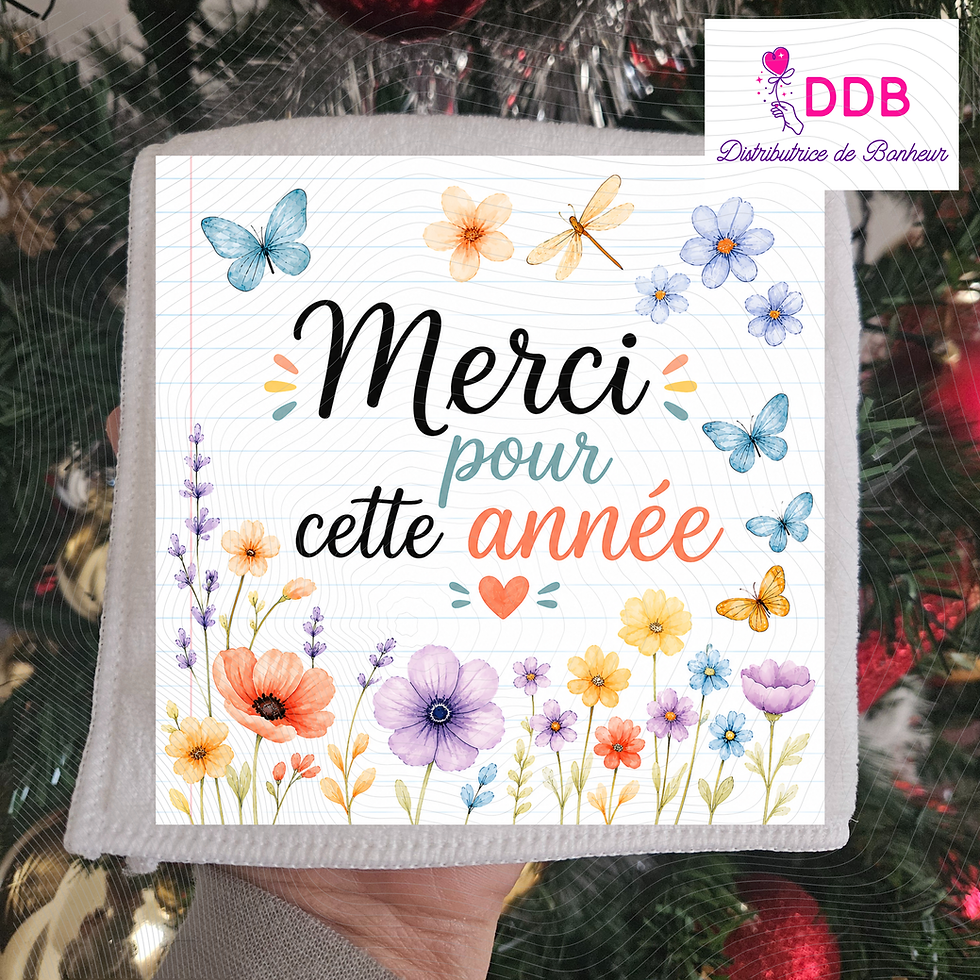 Lot de deux serviettes microfibres personnalisables ATSEM AESH