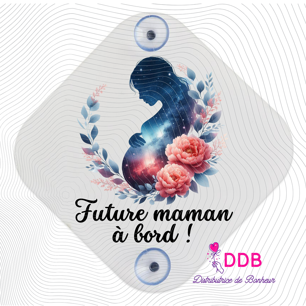 Plaque métal voiture future maman à bord rose Narbonne