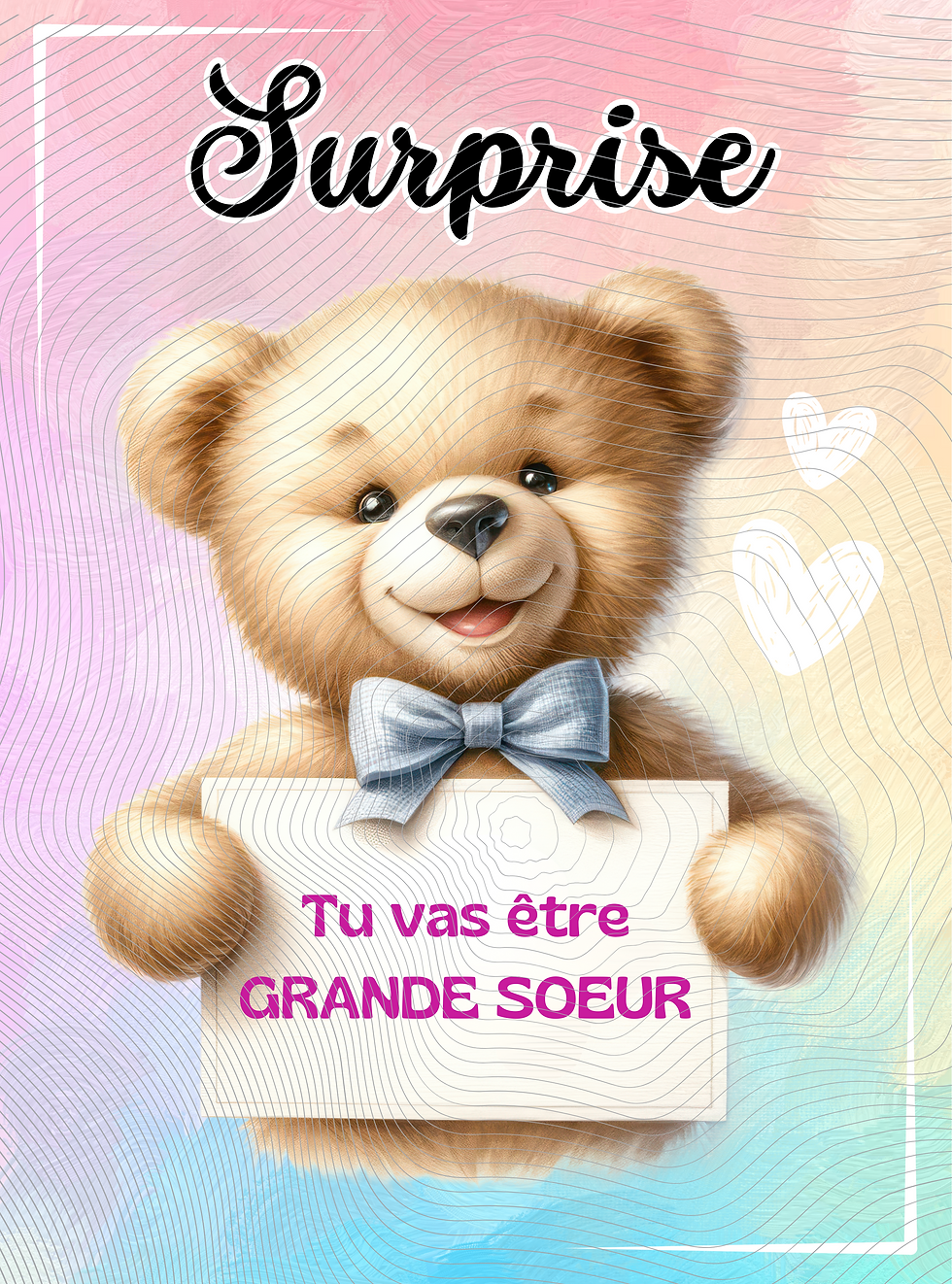 puzzle annonce grande sœur/grand frère personnalisable petit format narbonne