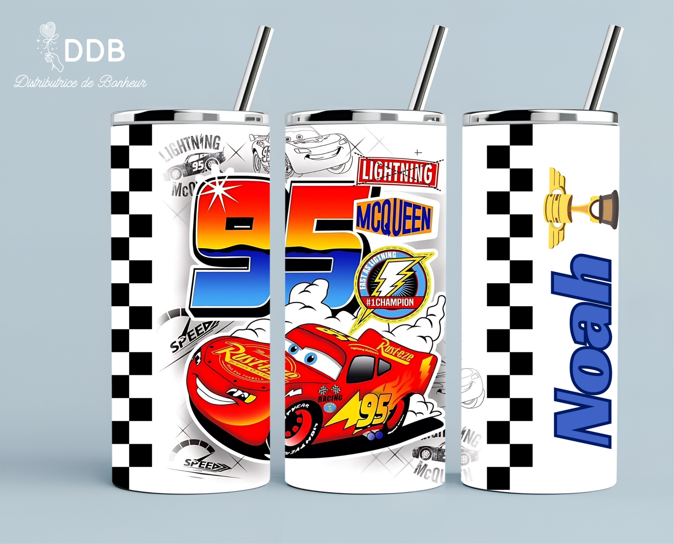 Gourde tumbler isotherme personnalisée voiture cars