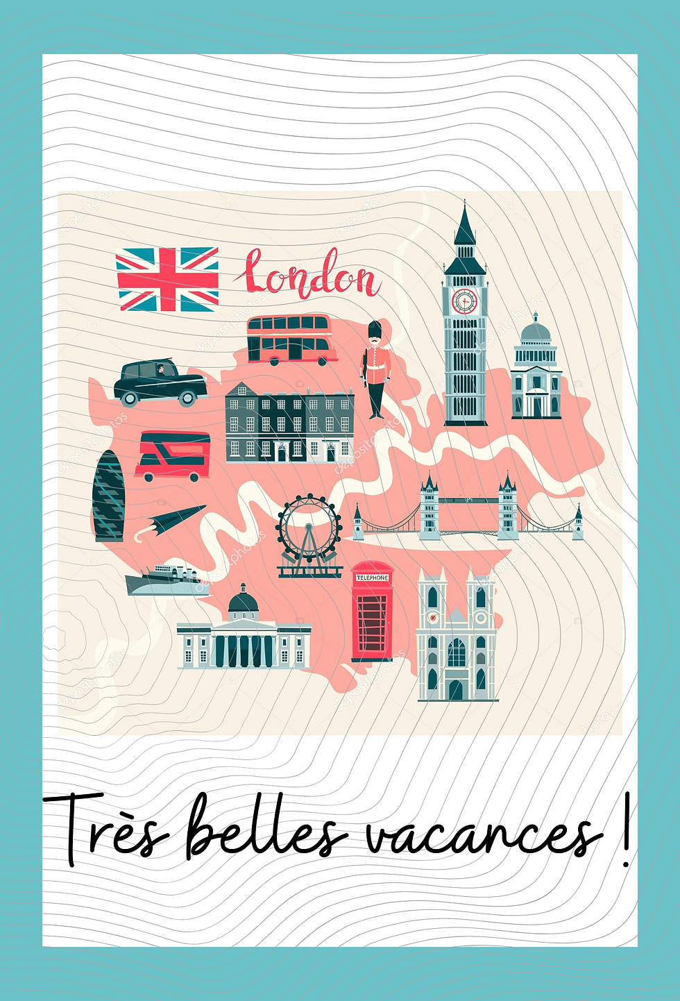 étiquette bagage londres personnalisée