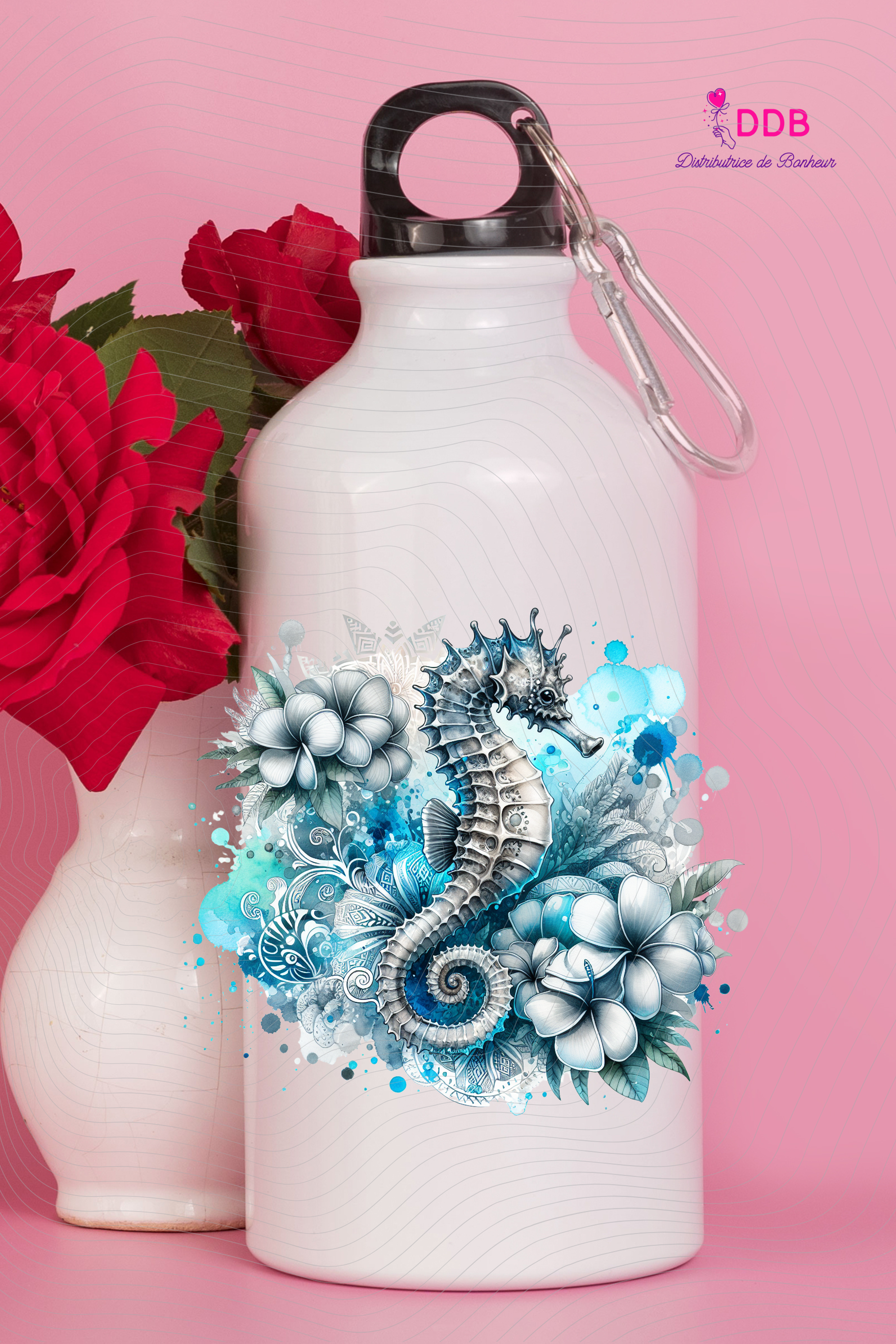 gourde personnalisée hipocampe