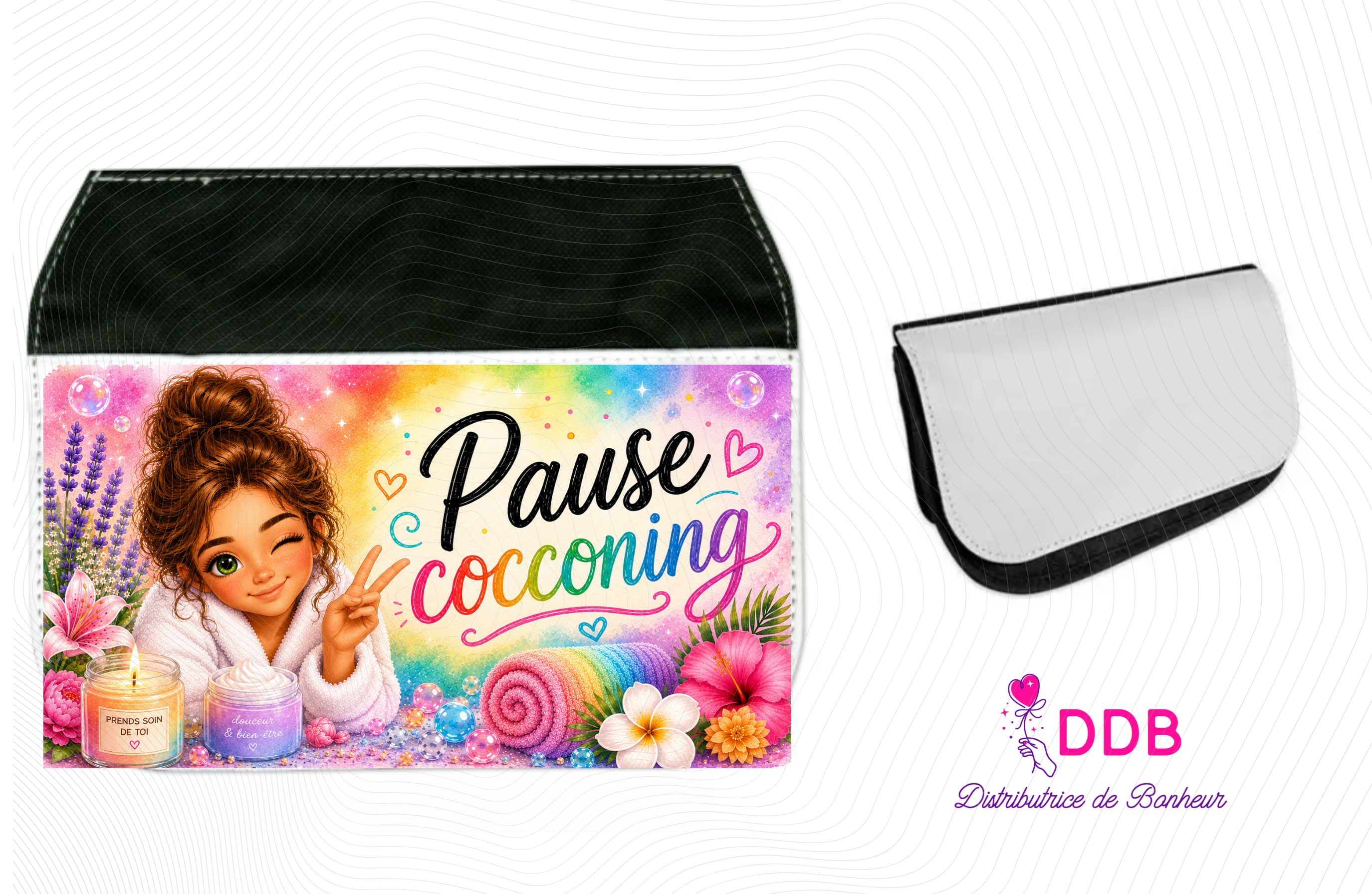 Trousse personnalisable "Pause cocooning" multicolore