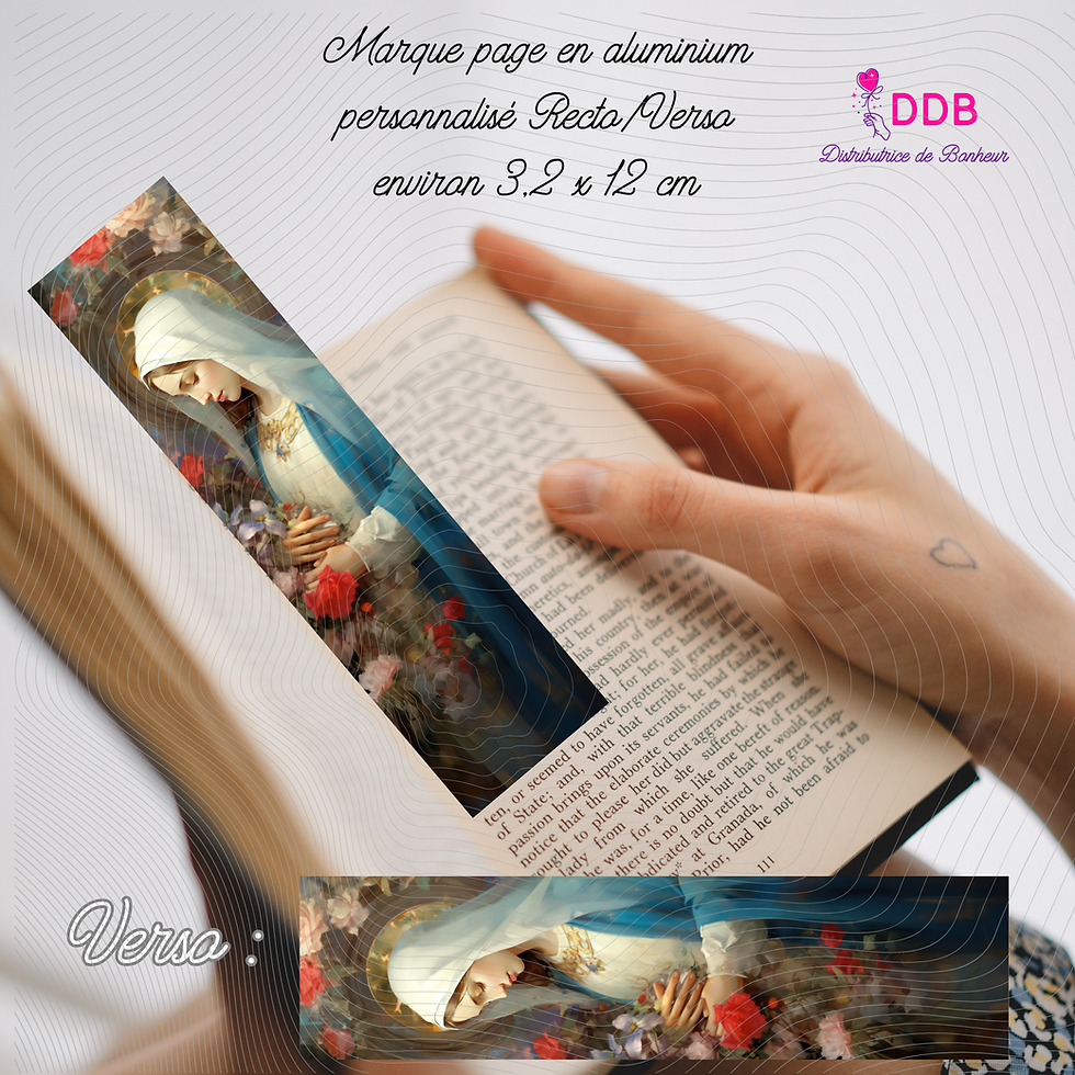 Marque-page personnalisable alu - vierge marie