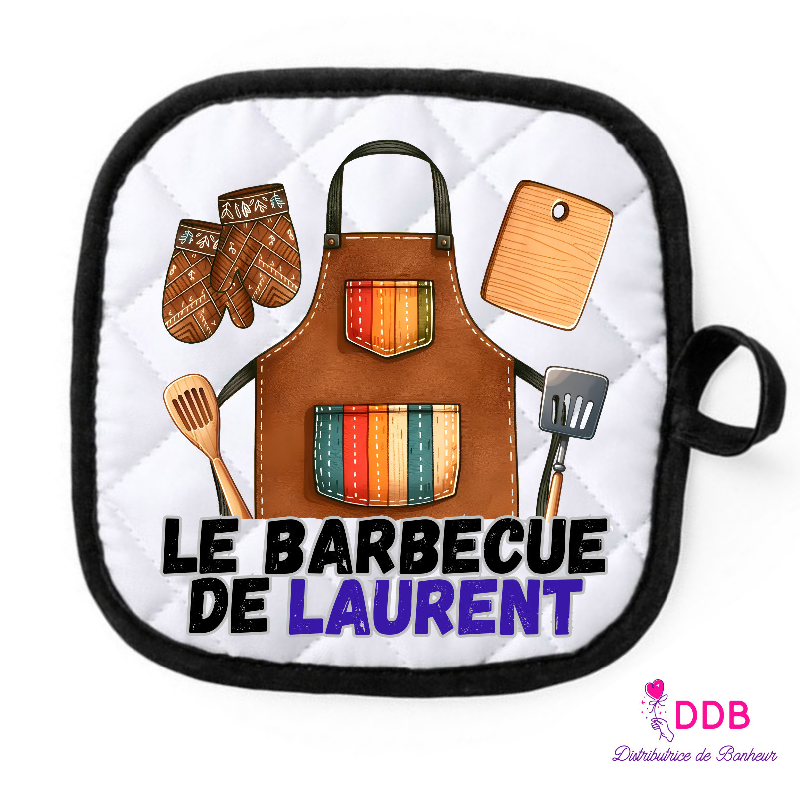 Ensemble personnalisé avec prénom le barbecue