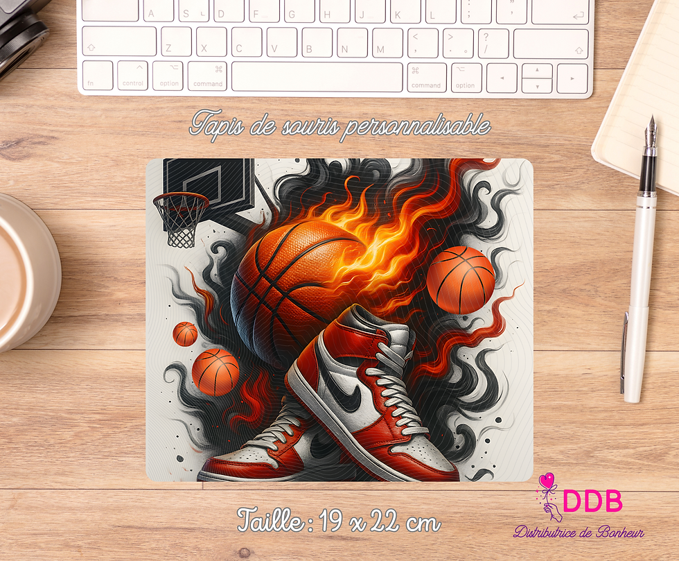 Tapis de souris personnalisable basket ball