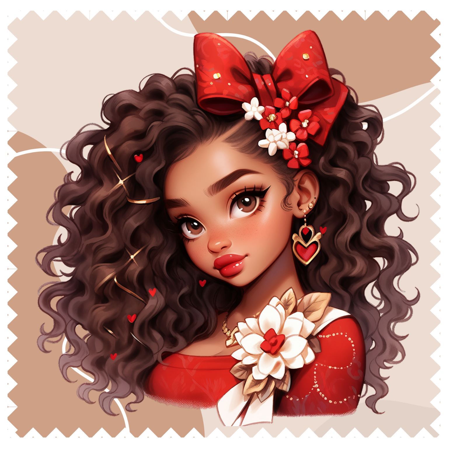 Chiffonnette essuie lunettes femme romantique