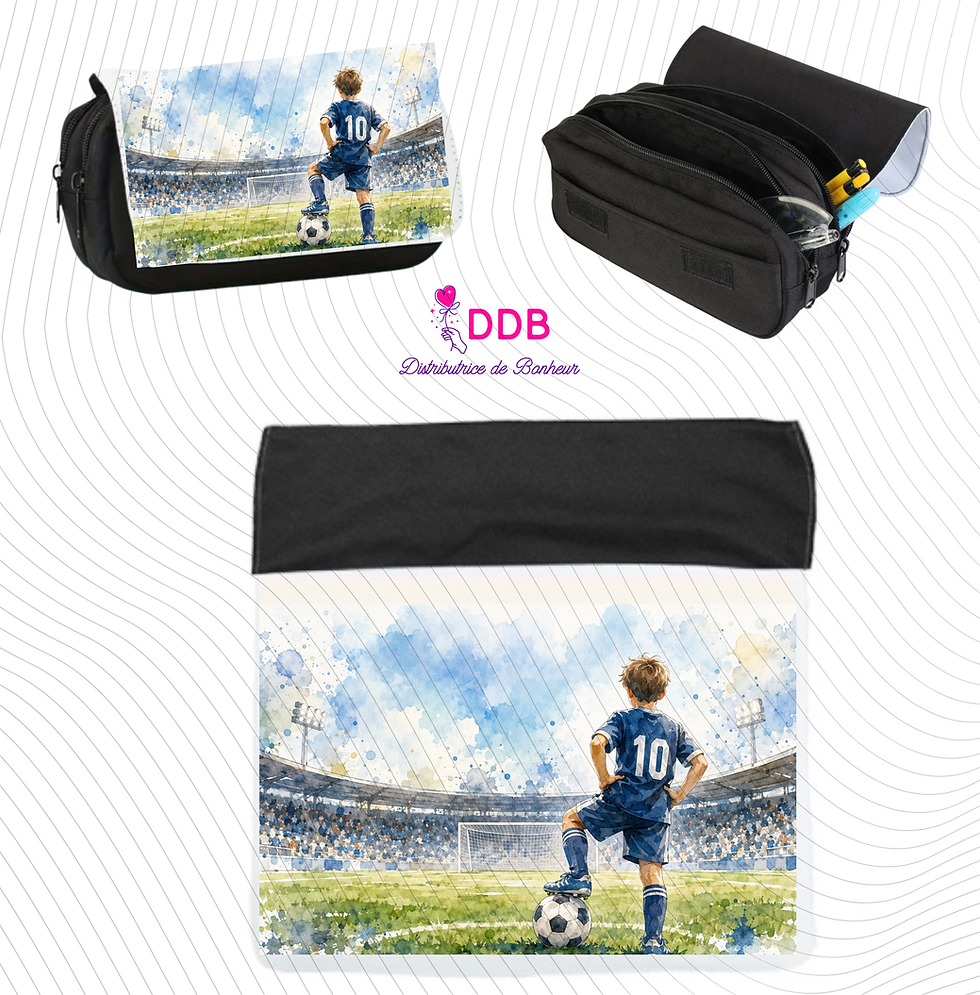 Trousse personnalisée thème footballer enfant