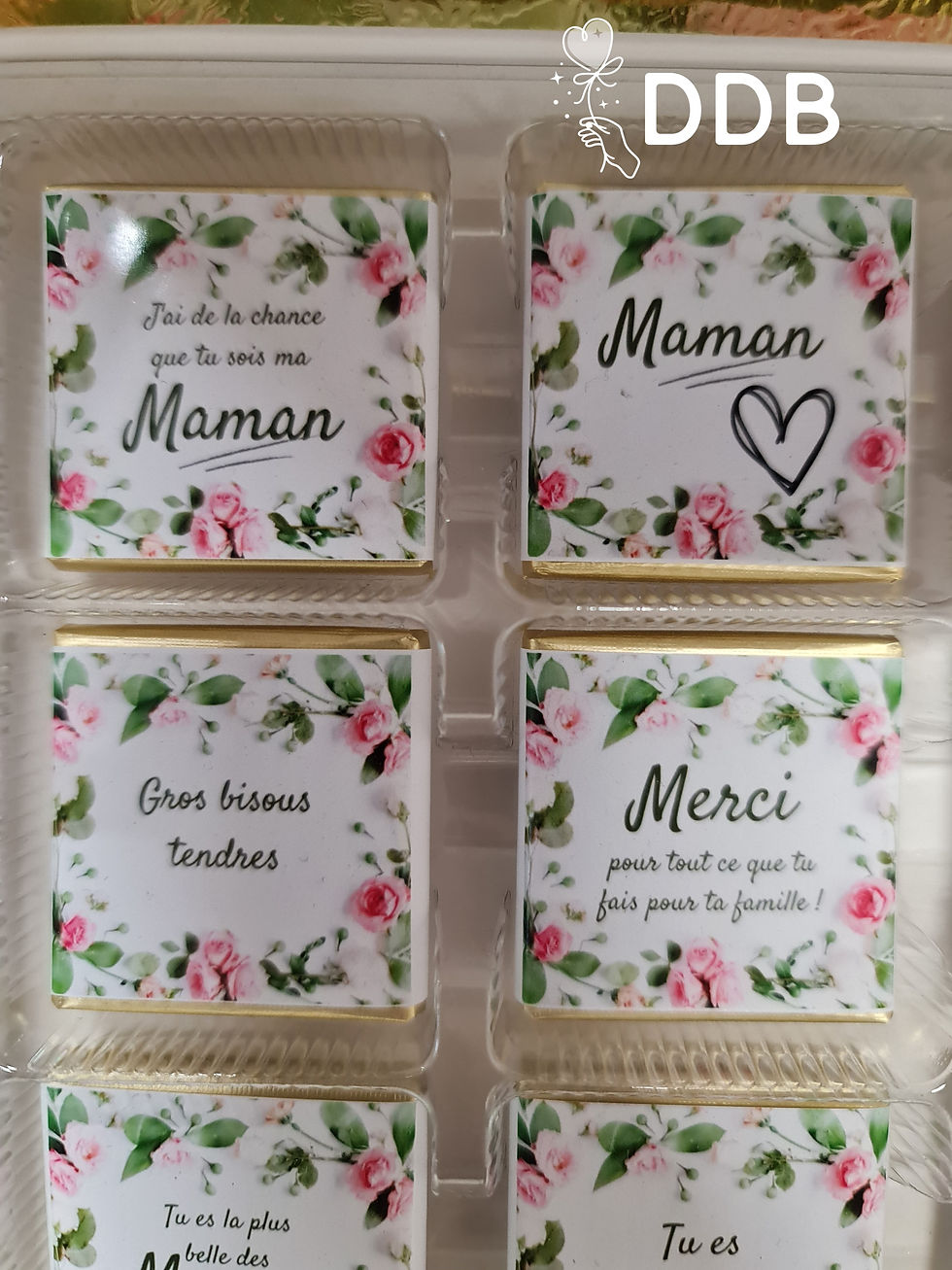 Miniature : Boîte de 16 chocolats personnalisés pour la Fête des mères +/- Ballon hélium