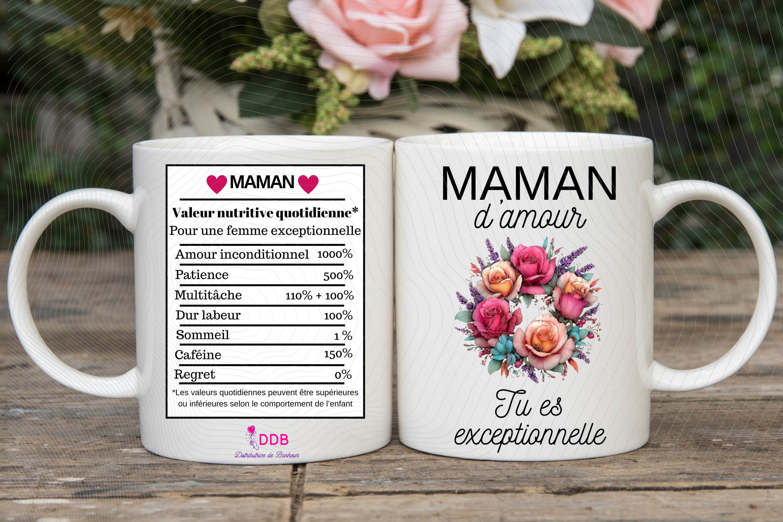 Mug en céramique personnalisable maman exceptionnelle