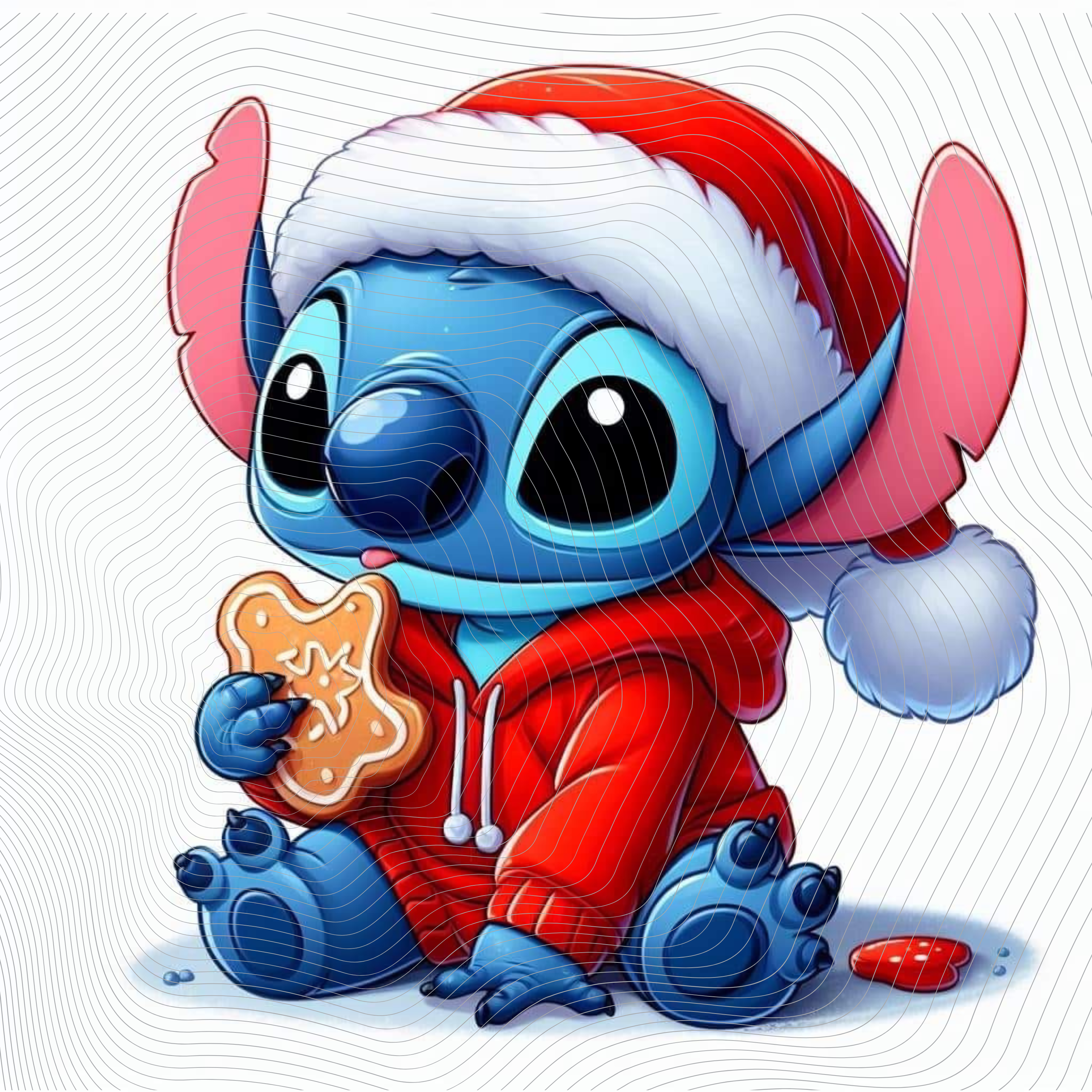 Chiffonnette essuie lunettes différents modèles stitch noël personnalisable