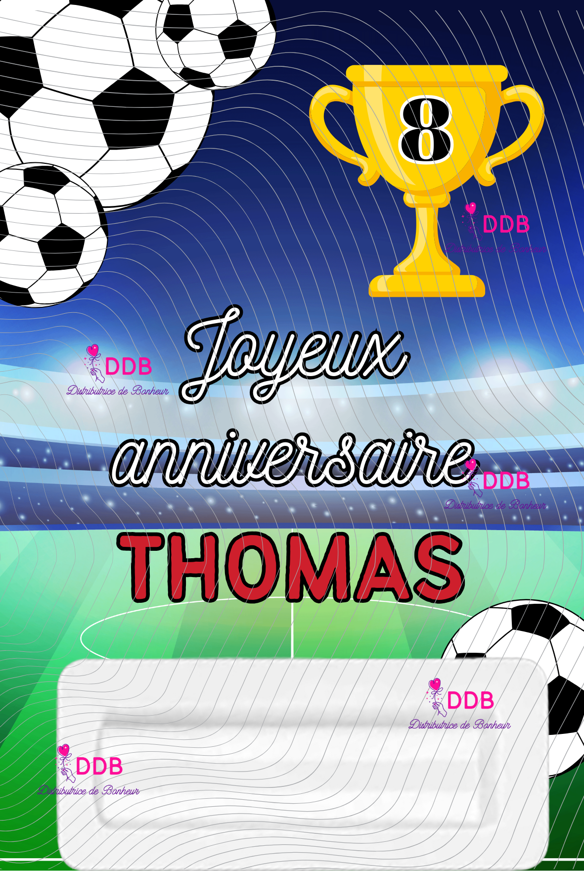 Carte cadeau billet anniversaire foot Narbonne