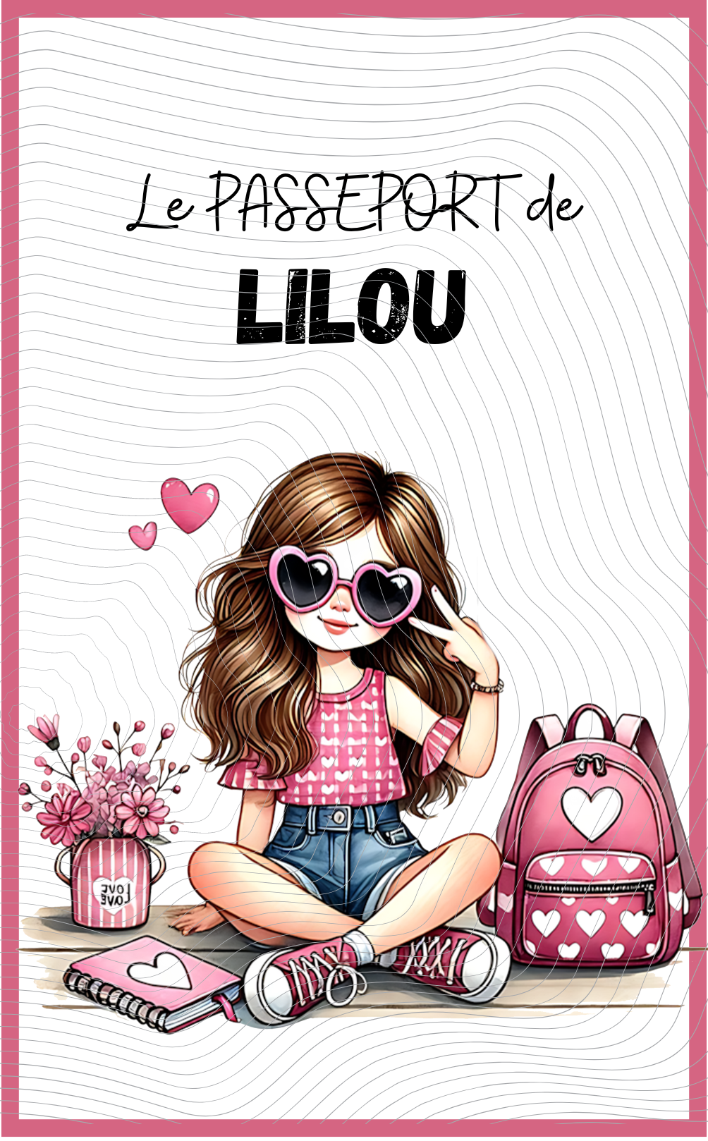 protège passeport adolescente personnalisable prénom