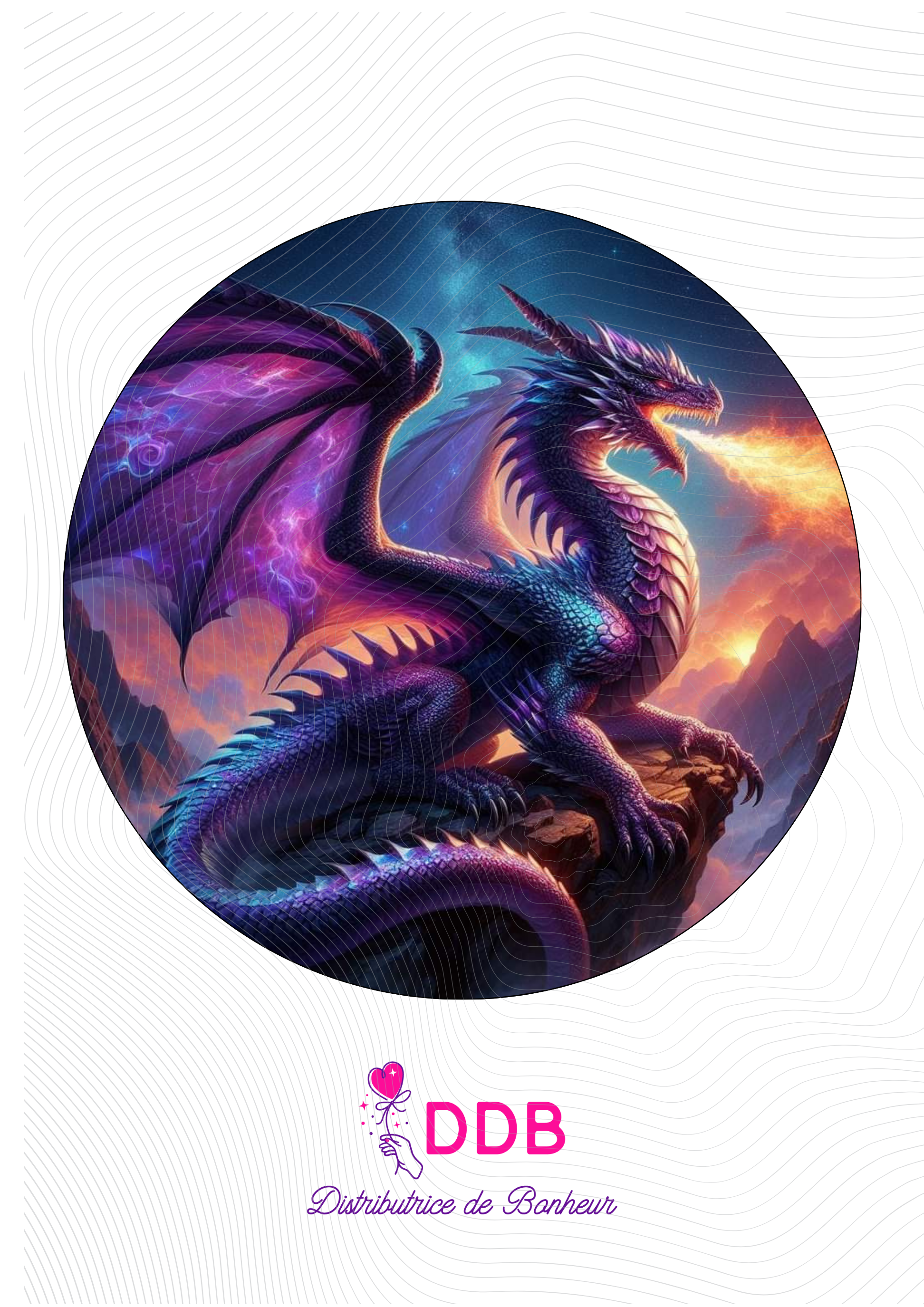 Support téléphone Pop Grip dragon