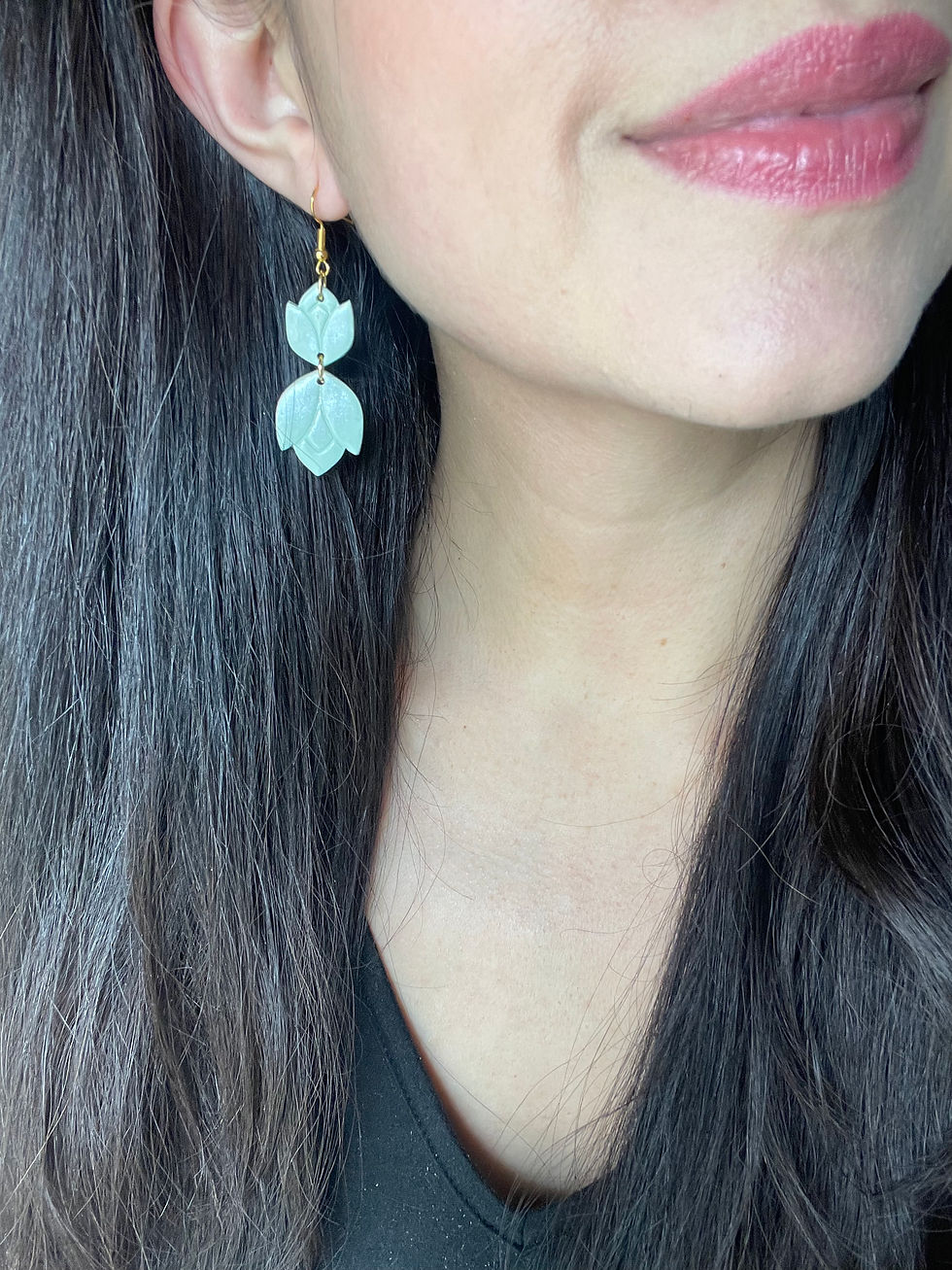 Thumbnail: Sage Floral dangles 