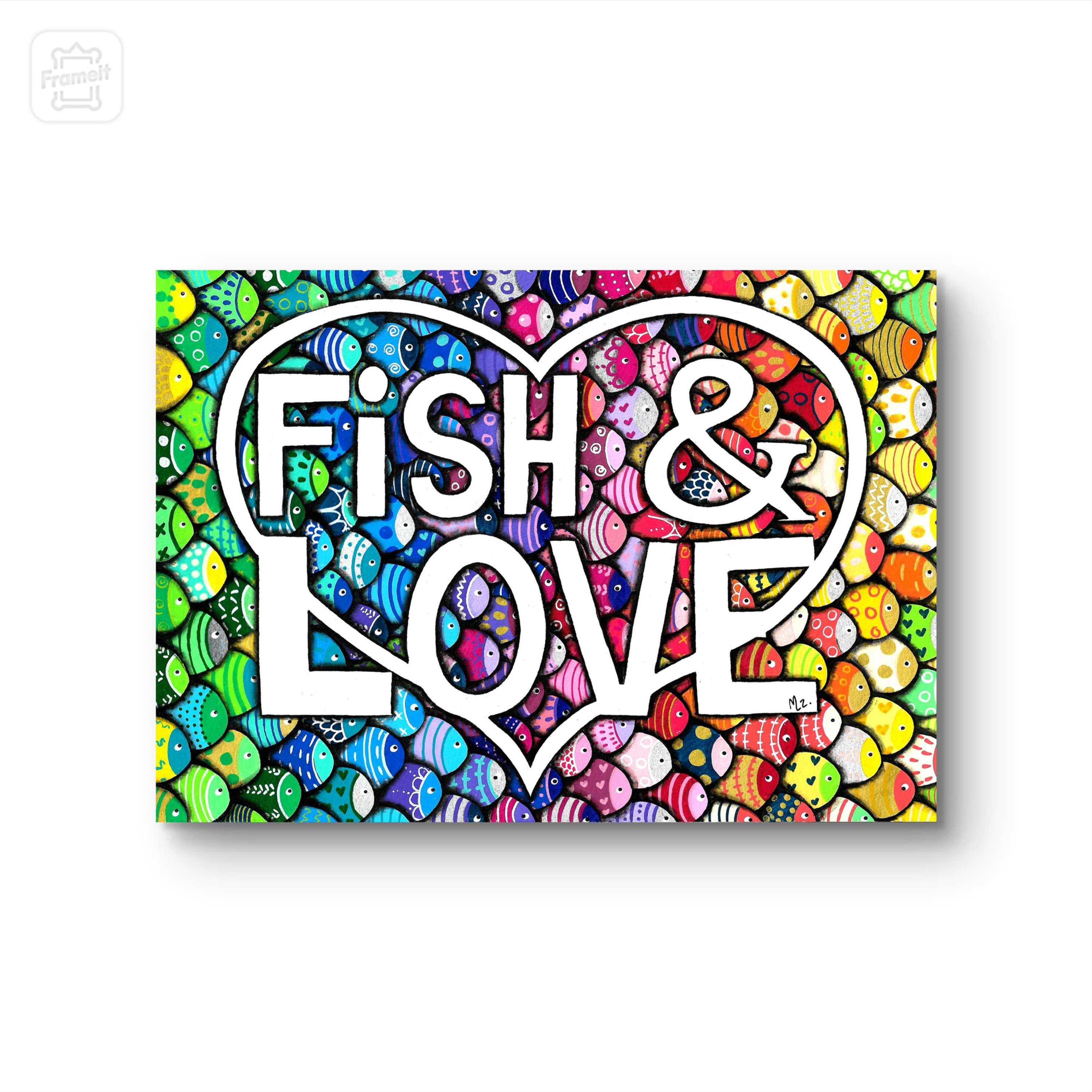 Carte postale "Fish & Love"