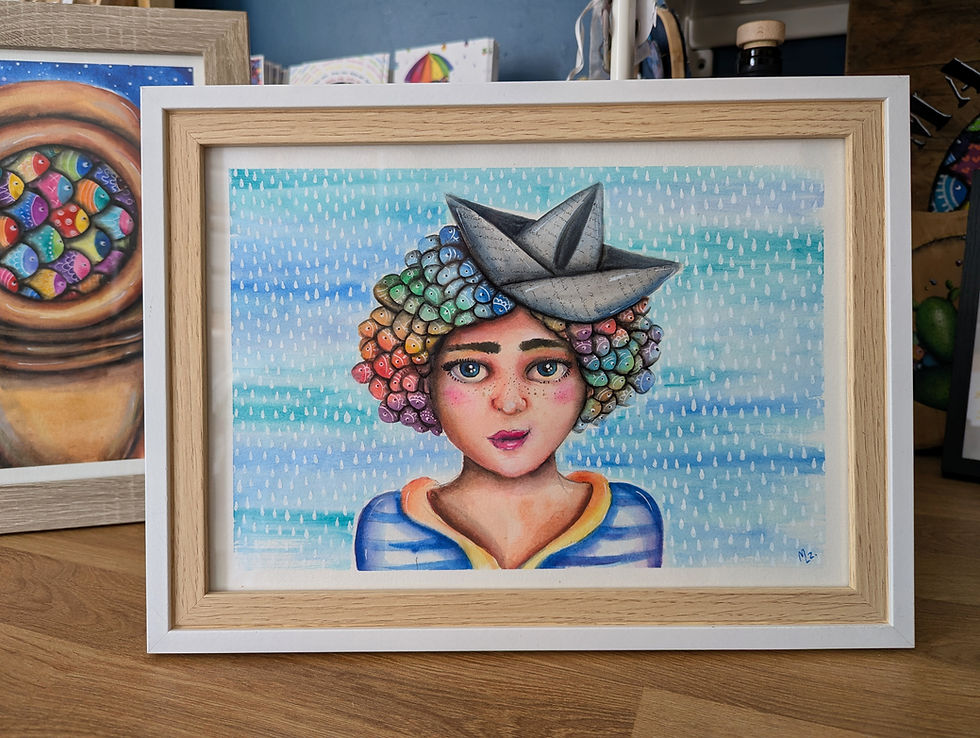 Miniature : Illustration A4 aquarelle "Il était une fois..."