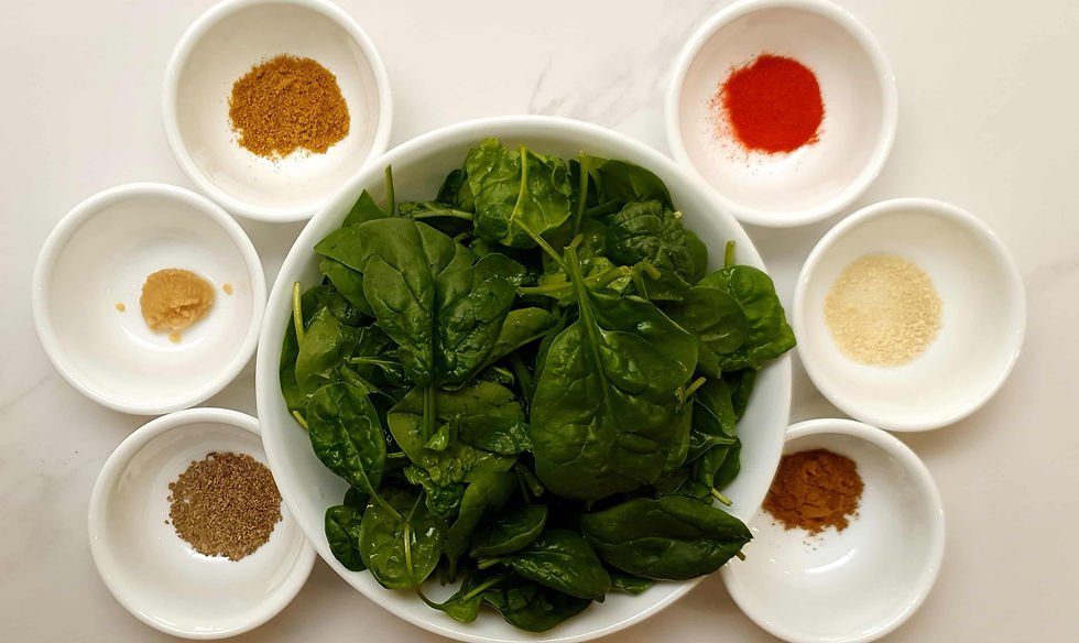 Palak Paratha ingredients